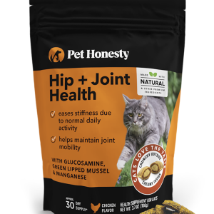 Pet Honesty Hip + Joint Health Supplements for Cats, Chicken Flavor, 30 Day Supply