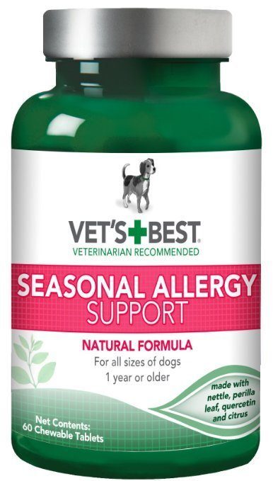 Vet's Best Seasonal Allergy Support Dog Supplement Chewable Tablets, 60 Count