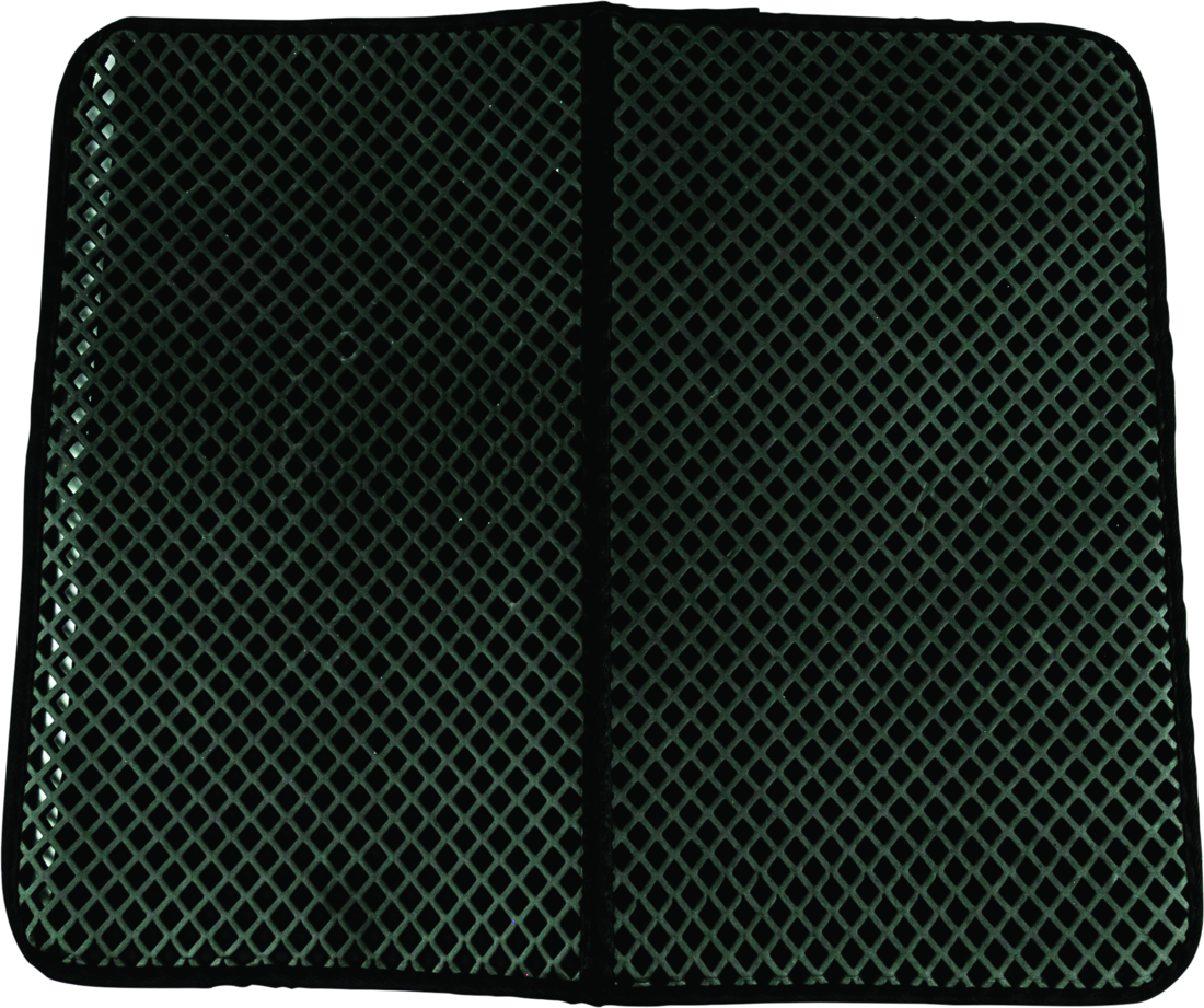 Play On Dual Layer Grid Cat Litter Mat, Black, 28in X 24in