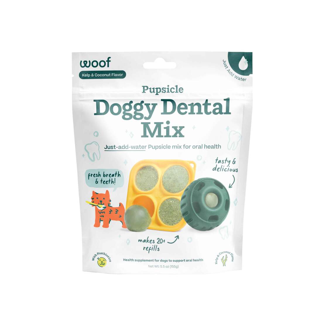 Woof Doggy Dental Mix Dog Treat, 5.5 Ounce