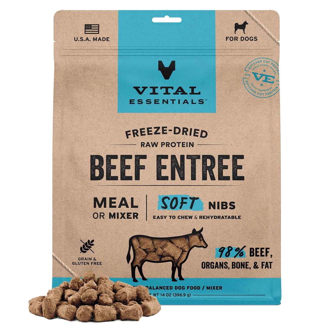Vital Essentials® Freeze-Dried Raw Mixer Dog Food, Soft Nibs,