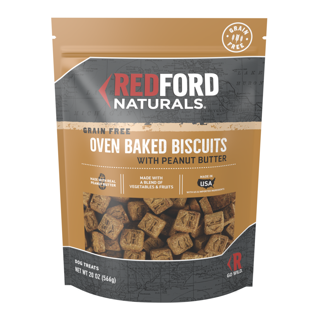 Redford Naturals Grain Free With Peanut Butter Biscuits Dog Treat - Image 2