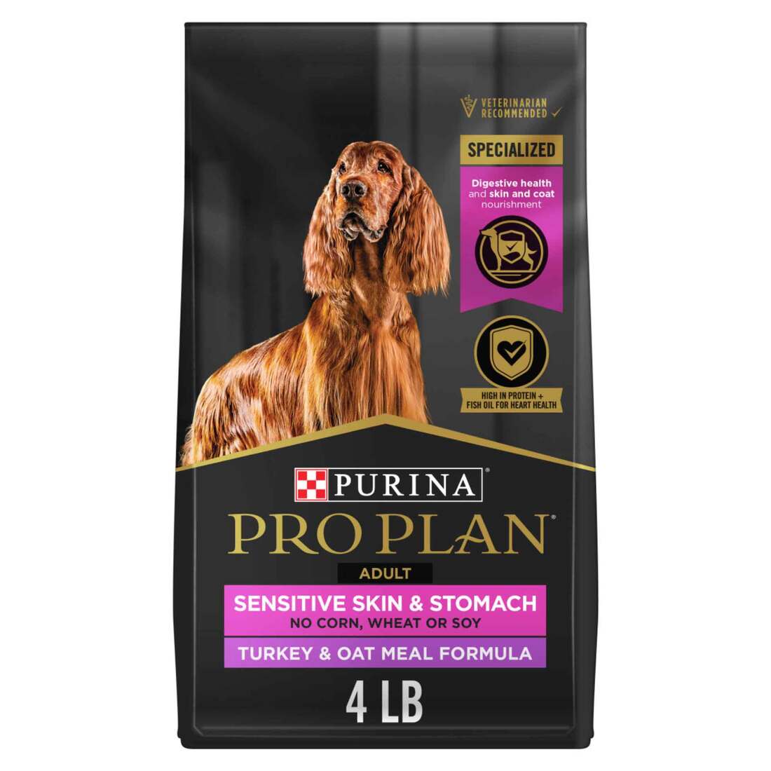 Purina Pro Plan Sensitive Skin and Stomach Dog Food With Probiotics for Dogs, Turkey & Oat Meal Form - Image 2