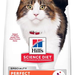 Hill's Science Diet Adult Perfect Digestion Dry Cat Food, Salmon, Brown Rice & Whole Oats Recipe, 6