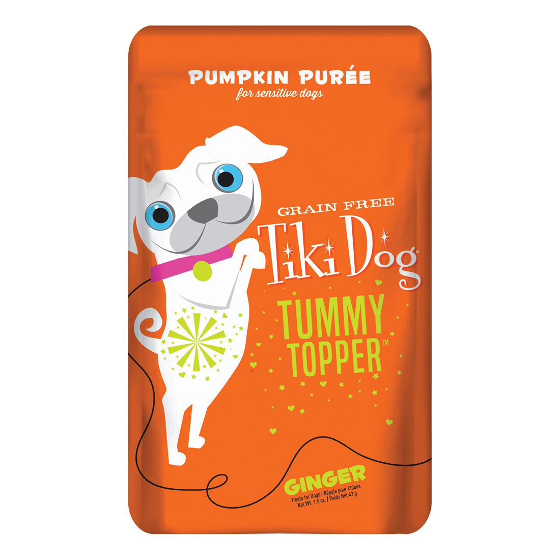 Tiki Dog Tummy Topper Pumpkin & Ginger, 1.5 Ounces