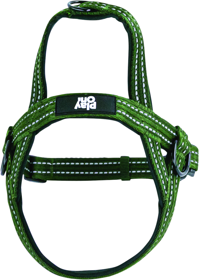 Play On Adventure Reflective Dog Harness, Olive - Image 3