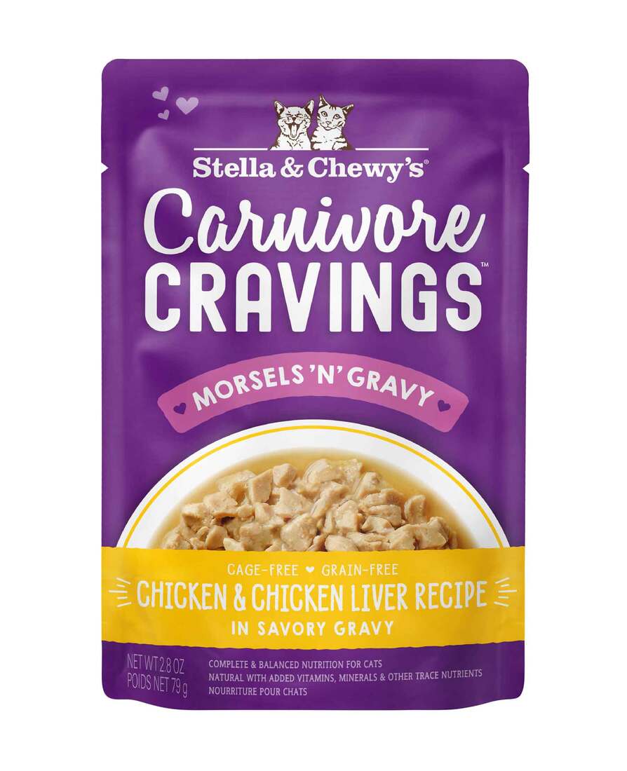 Stella & Chewy's Carnivore Cravings Morsels 'N' Gravy Wet Cat Food, 2.8 Ounce Pouch - Image 4