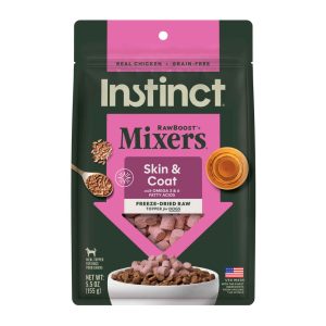 Instinct Freeze-Dried Raw Boost Mixers Grain-Free Skin & Coat Health Recipe Dog Food Topper, 5.5 Oun