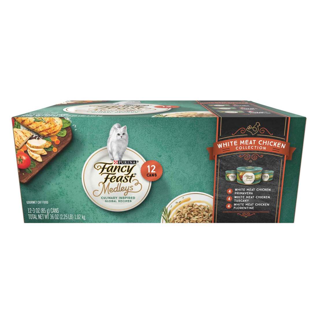 Purina Fancy Feast Medleys Wet Cat Food Variety Pack, White Meat Chicken in Sauce Collection - (12)