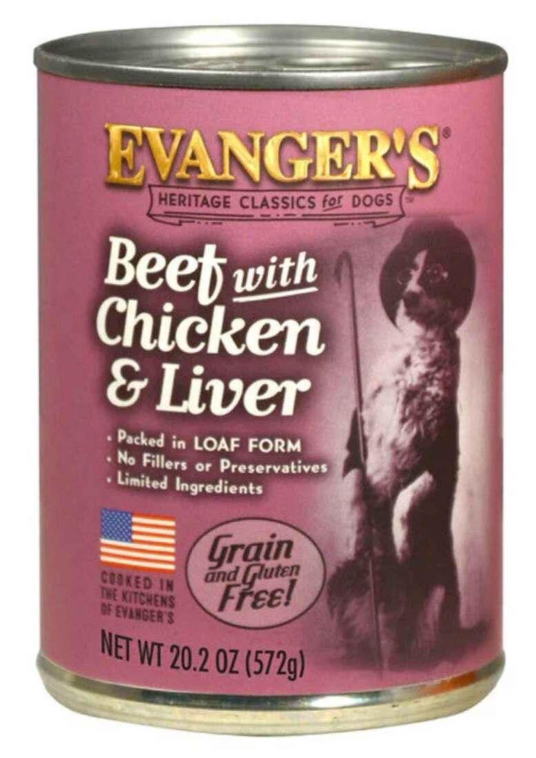 Evangers Heritage Classic Wet Dog Food, Beef, Chicken, and Liver, 20.2 Ounces