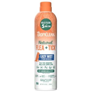 TropiClean Natural* Flea + Tick Dog + Home Easy Mist Spray, 14 Ounces