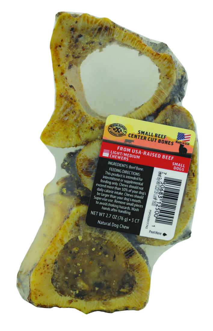 Wixom Ranch Natural Chews Small Beef Center Cut Bone, 3 Count
