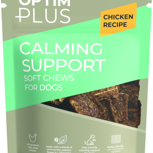 OptimPlus Calming Support, Soft Chews for Dogs, Chicken Recipe, 6 Ounces