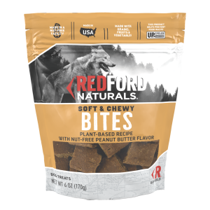 Redford Naturals Plant-Based Recipe With Nut-Free Peanut Butter Flavor Soft & Chewy Bites Dog Treat,