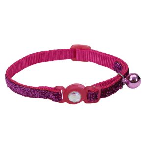 Coastal Safe Cat® Jeweled Buckle Adjustable Breakaway Collar with Glitter Overlay