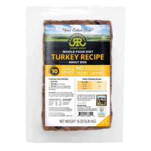 Raised Right "Home Cooked Style" Adult Frozen Dog Food, Original Turkey Recipe, 1 Pound - Not Availa