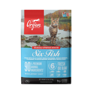 ORIJEN? Dry Cat Food, Grain Free, Premium, High Protein, Fresh & Raw Animal Ingredients, Six Fish, 1