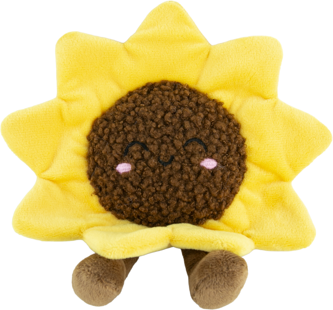 Play On Plush Sunflower With Legs Crinkle Dog Toy, 8 Inches