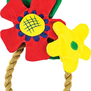 Play On Spring/Summer Dog Toy Rope Ring With Flowers