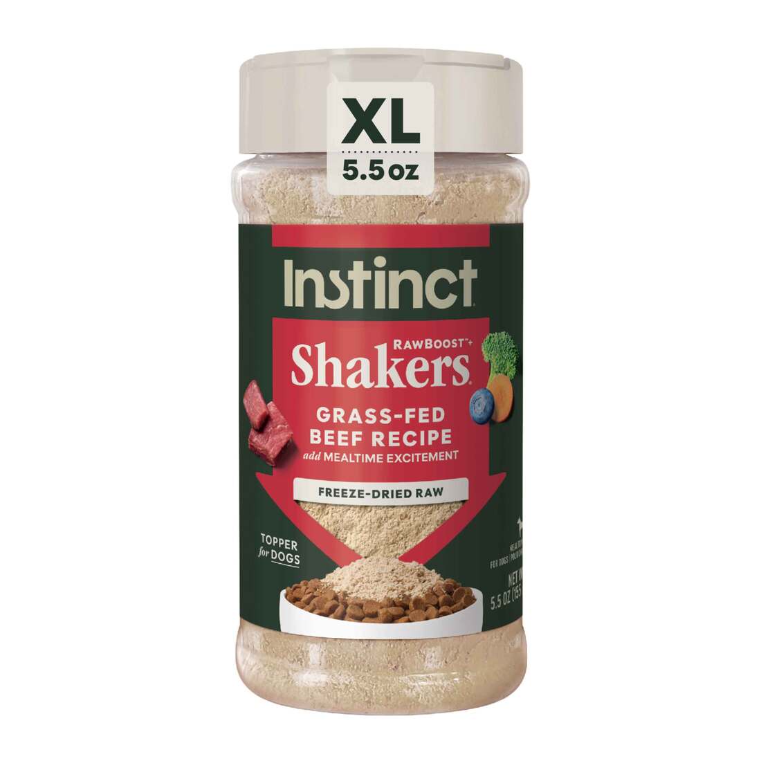 Instinct Raw Boost Shakers Beef Freeze-Dried Dog Food Topper