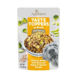 Applaws Dog Pouch, Chicken Breast with Broccoli, Apple & Quinoa in Broth, 3 Ounces