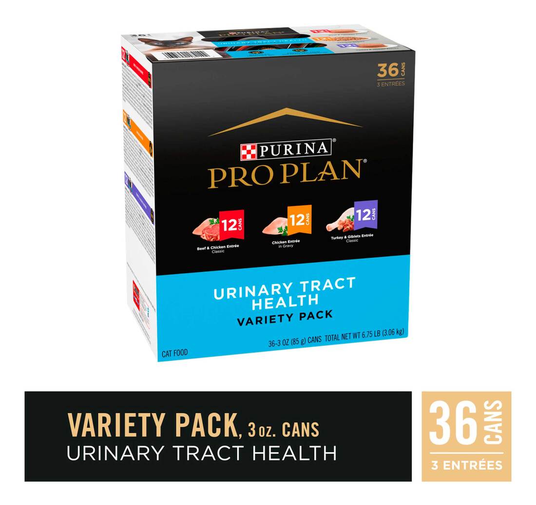 Purina Pro Plan Urinary Cat Food Wet Variety Pack Urinary Tract Health Chicken, Beef and Chicken, an
