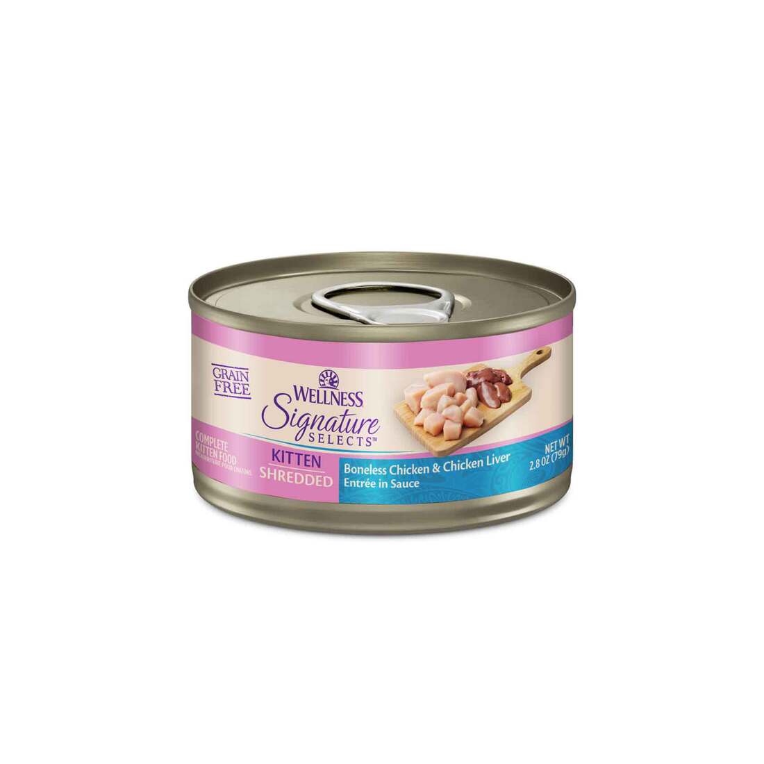 Wellness CORE Signature Selects Shredded Kitten Grain Free Wet Cat Food, Boneless Chicken & Chicken
