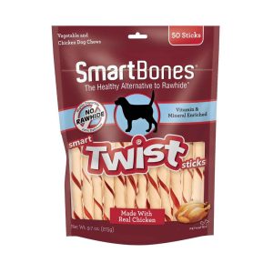 Smartbones Chicken Twist Sticks Dog Treats, 50 Count