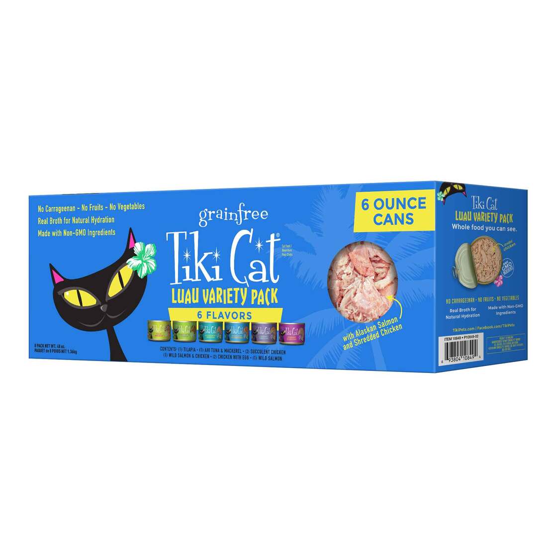 Tiki Cat Luau Wet Cat Food, Variety Pack, 6 Ounce Can (8 Count)