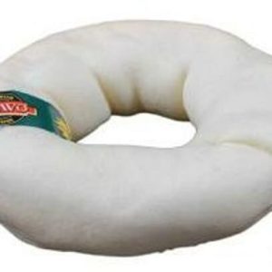 Lennox Rawhide Express Natural Rawhide Donut Dog Chew, 6-7"