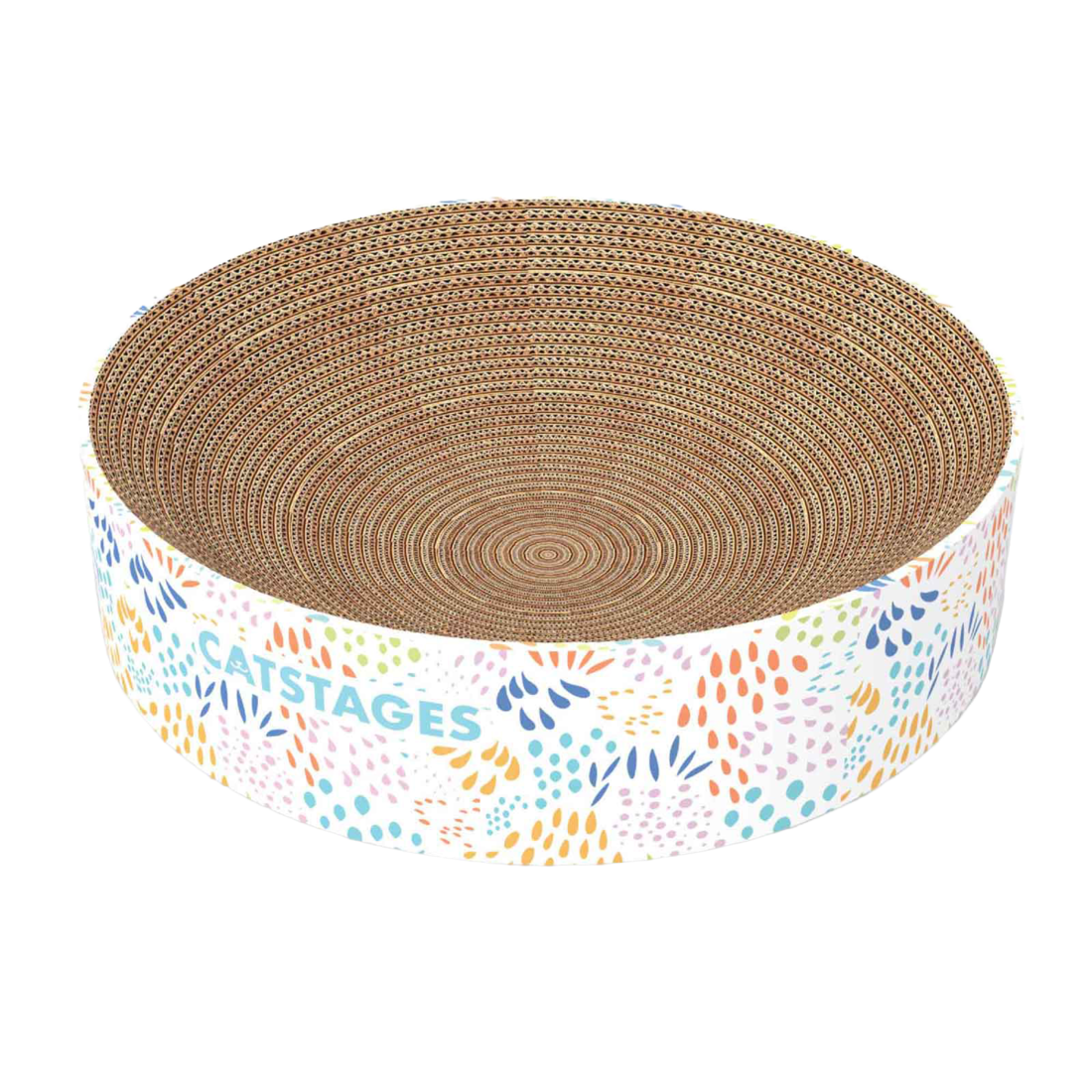 Catstages Cat Scratch/Cuddle Corrugated Scratcher/Lounger Bowl Cat Toy