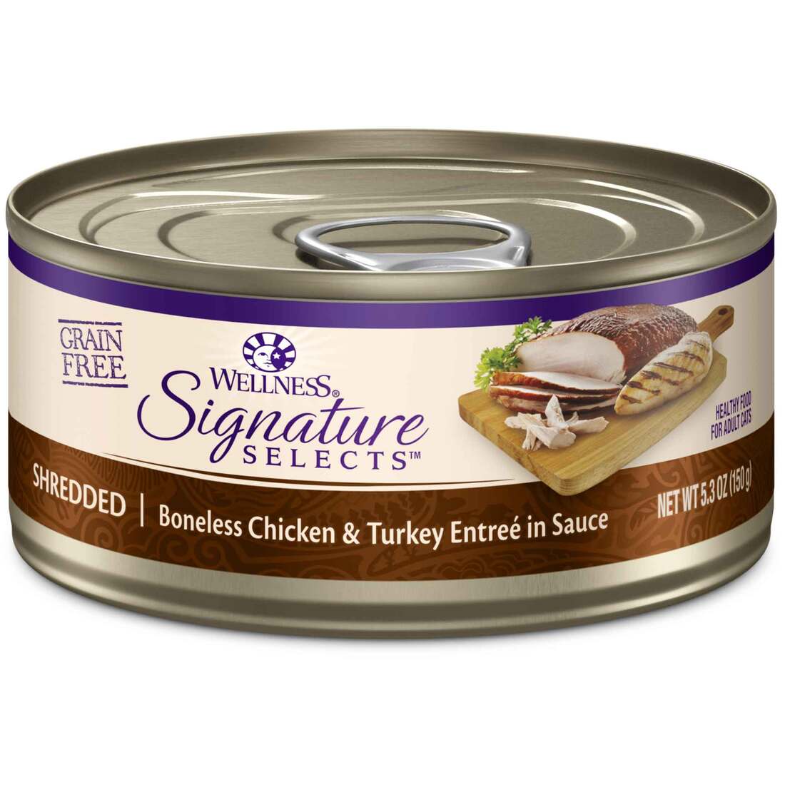 Wellness Signature Selects Natural Wet Cat Food, Grain Free White Meat Chicken and Turkey Entree in