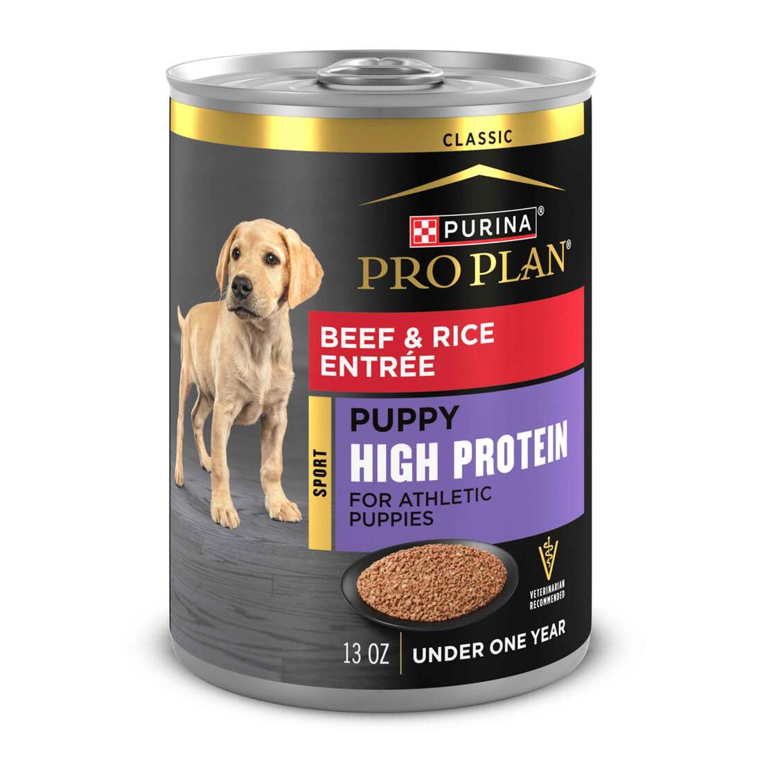 Purina Pro Plan Sport High Protein Wet Puppy Food, Beef & Rice Entree - 13 Ounce Can