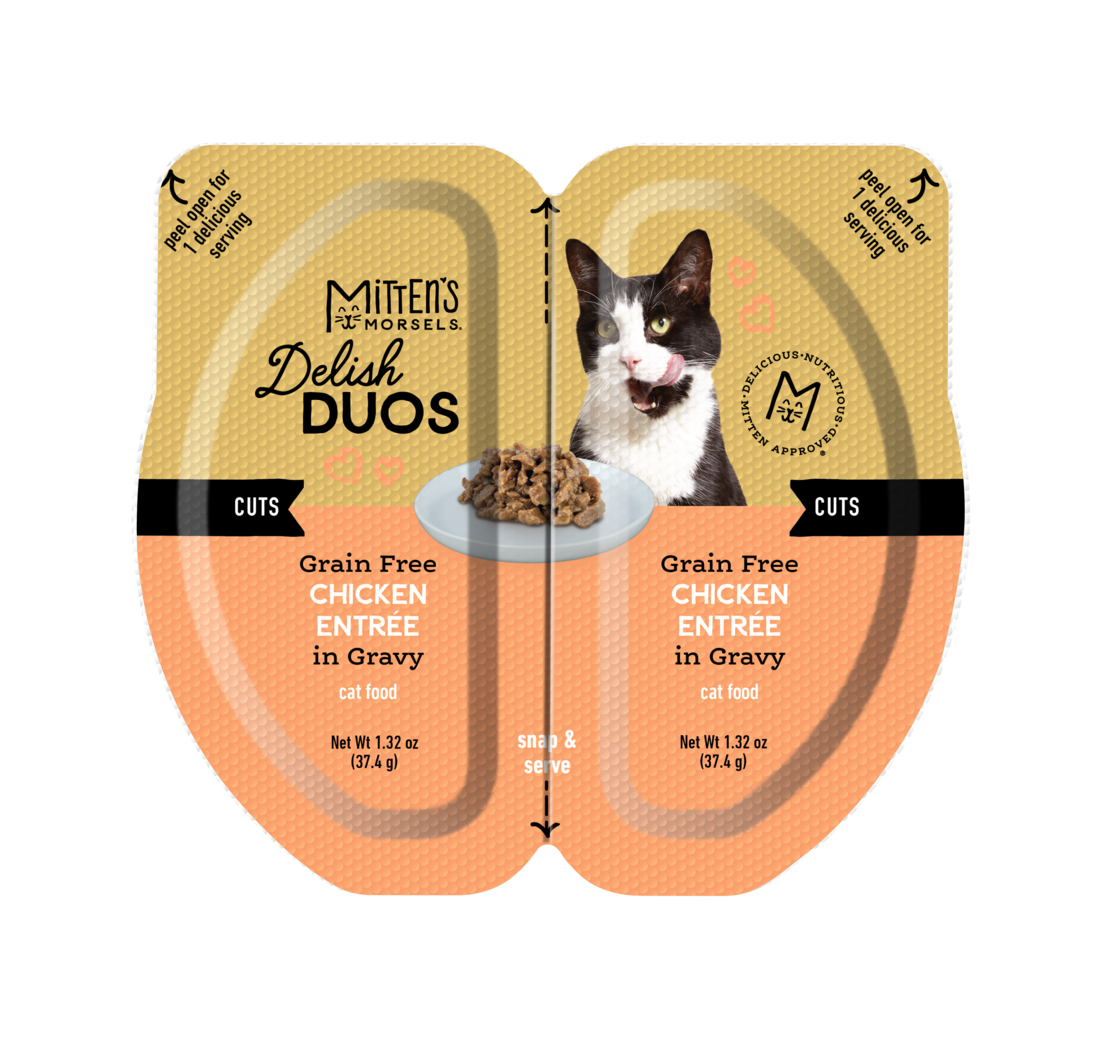Mitten's Morsels Delish Duos Grain Free Cuts in Gravy Wet Cat Food - Image 2