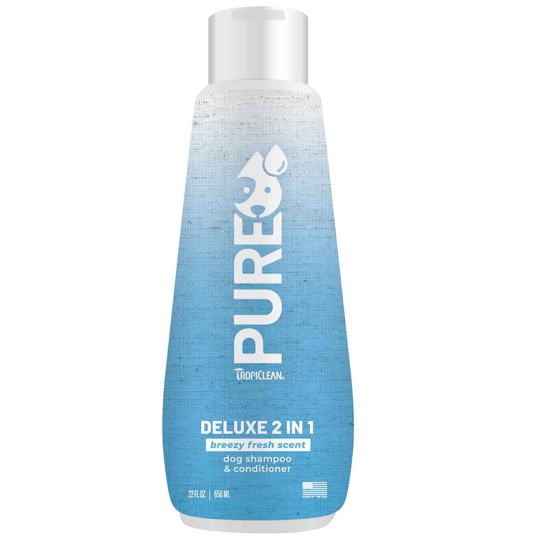 TropiClean PURE Breezy Deluxe 2-in-1 Shampoo + Conditioner, 22 Ounces