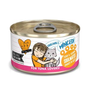 Weruva BFF Minced Natural Wet Cat Food, Tuna & Salmon Soulmates, 3 Ounces
