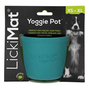 Lickimat Dog Feeding Yoggie Pot, Turquoise
