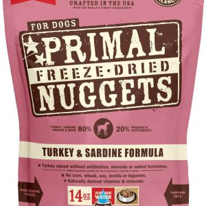 Primal Pet Foods Canine Freeze-Dried Turkey & Sardine Formula, 14 Ounces