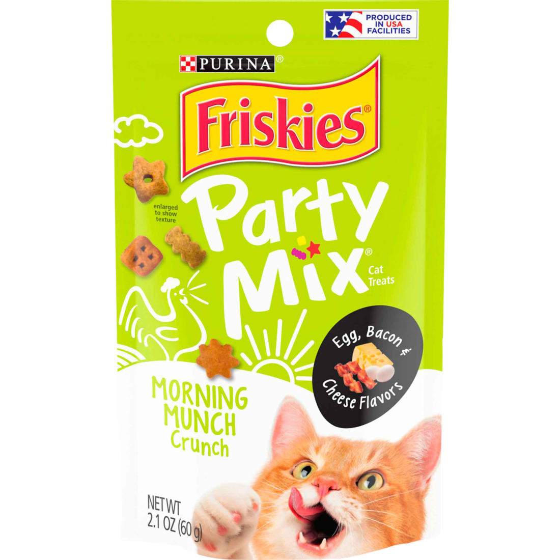 Purina Friskies Party Mix Morning Munch Crunch Cat Treats - 2.1 Ounce Pouch