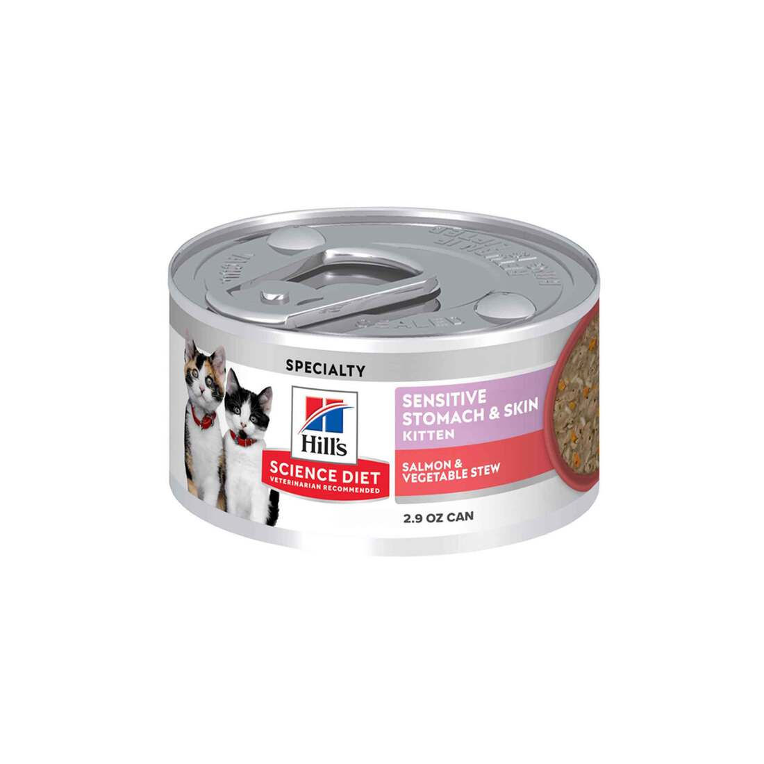 Hill's Science Diet Kitten Sensitive Stomach & Skin Salmon & Vegetable Stew, 2.8 Ounces