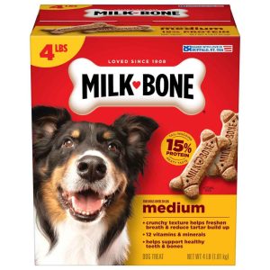Milk-Bone Original Biscuits Dog Treats, Medium, 4 Pound Box