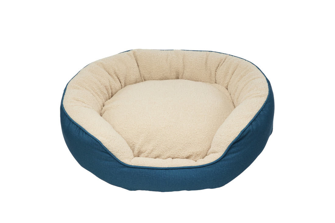 Play On Dog Bed, Denim Oval Cuddler, Medium