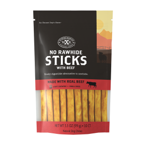 Wixom Ranch Natural Chews No Rawhide Sticks, Beef, 10 Count