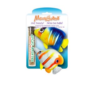 Meowijuana Get Bubbly Tropical Fish Cat Toy, 2 Count
