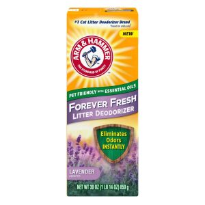 Arm & Hammer Forever Fresh Cat Litter Deodorizer, Pet-Friendly Lavender Scent, 30 Ounces