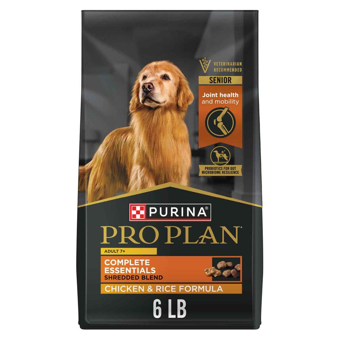 Purina Pro Plan With Probiotics Senior Dry Dog Food, Shredded Blend Chicken & Rice Formula - Image 2