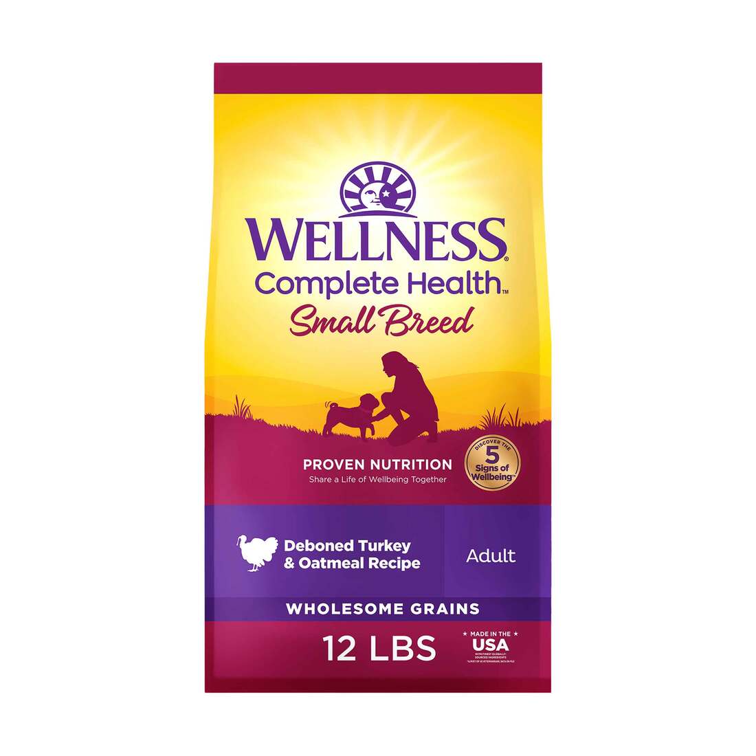 Wellness Complete Health Natural Dry Small Breed Dog Food, Turkey & Oatmeal
