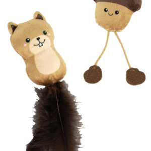 Play On Plush Acorn and Squirrel Cat Toys, 2 Count