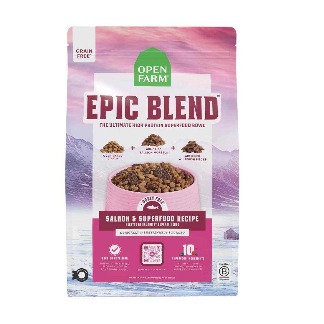 Open Farm Epic Blend Salmon & Superfood Grain-Free Dry Dog Food, 3.5 Pounds