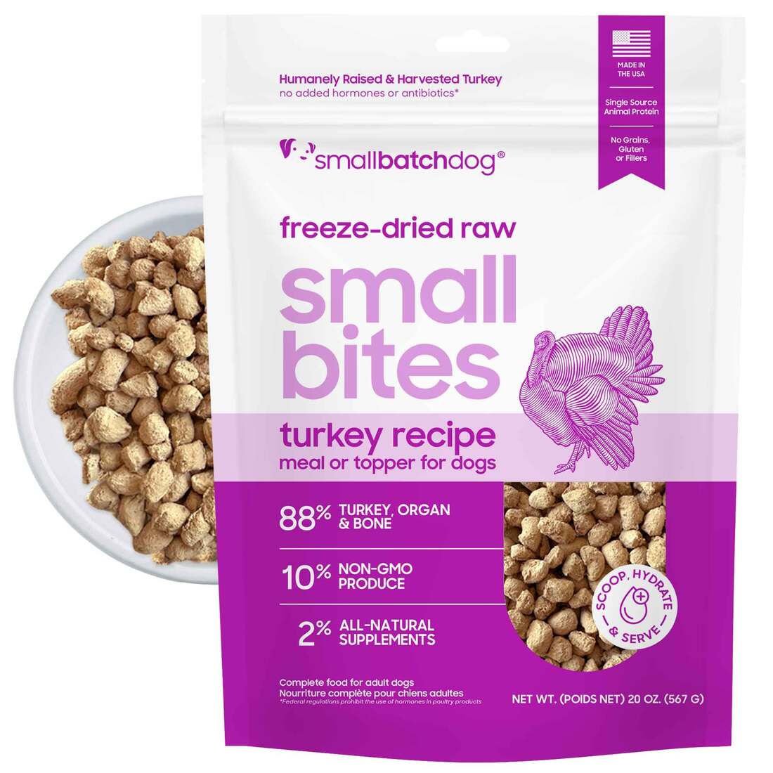Smallbatch Small Bites Freeze Dried Raw Dog Food
